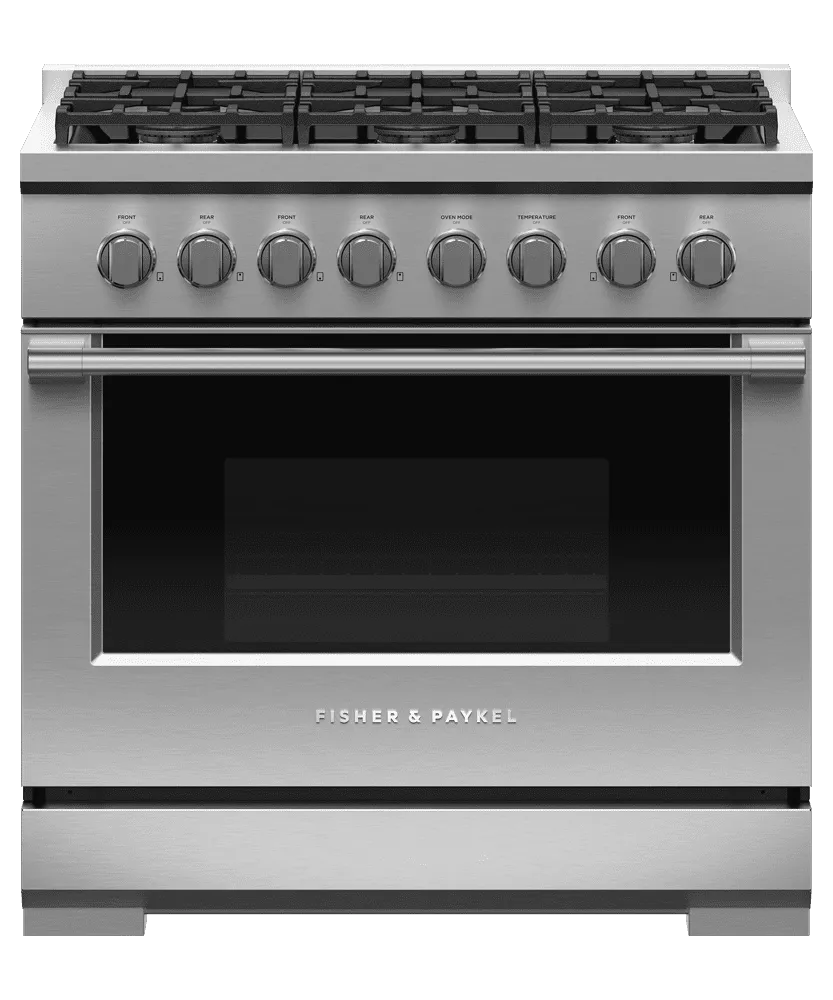 Fisher & Paykel RGV3366N Gas Range, 36", 6 Burners