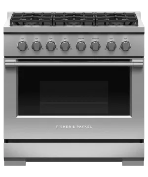 Fisher & Paykel RGV3366N Gas Range, 36", 6 Burners