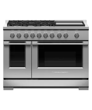 Fisher & Paykel RGV3485GDL Gas Range, 48", 5 Burners With Griddle, Lpg