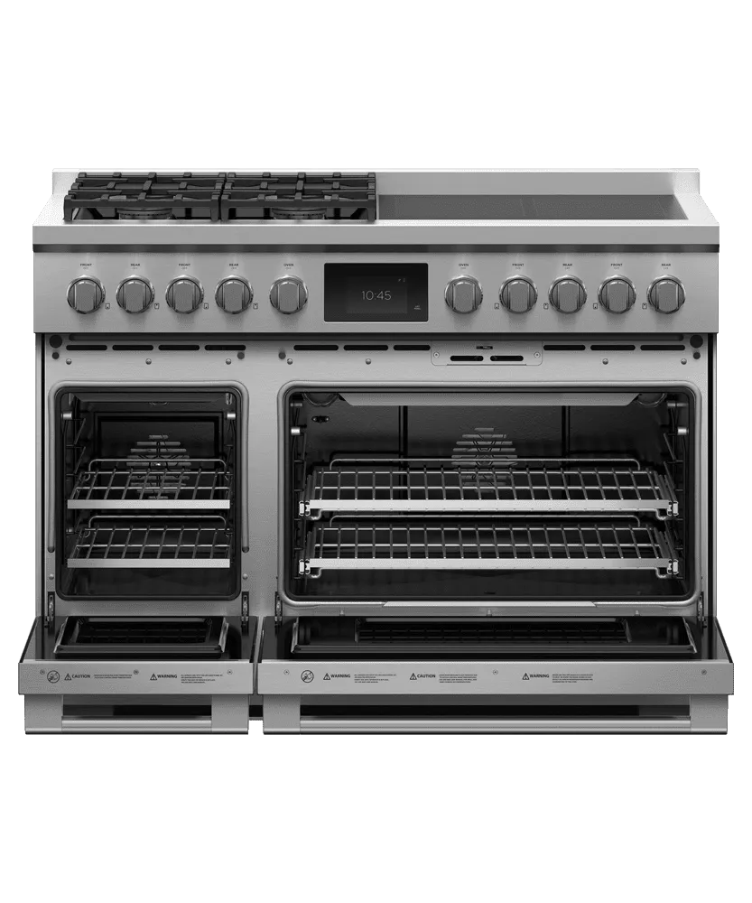 Fisher & Paykel RHV3484L Dual Fuel Range, 48", 4 Burners, 4 Induction Zones, Self-Cleaning, Lpg