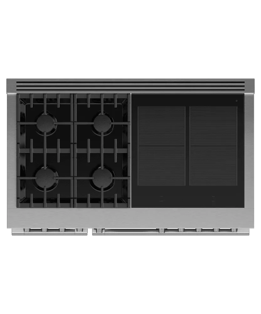 Fisher & Paykel RHV3484L Dual Fuel Range, 48", 4 Burners, 4 Induction Zones, Self-Cleaning, Lpg