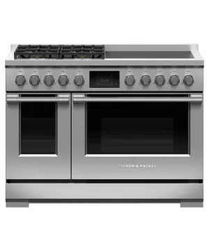 Fisher & Paykel RHV3484N Dual Fuel Range, 48", 4 Burners, 4 Induction Zones, Self-Cleaning
