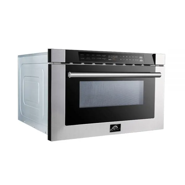 Forno 24 in. 1.2 cu. ft. Built-In Microwave Drawer in Stainless Steel (FMWDR3000-24)