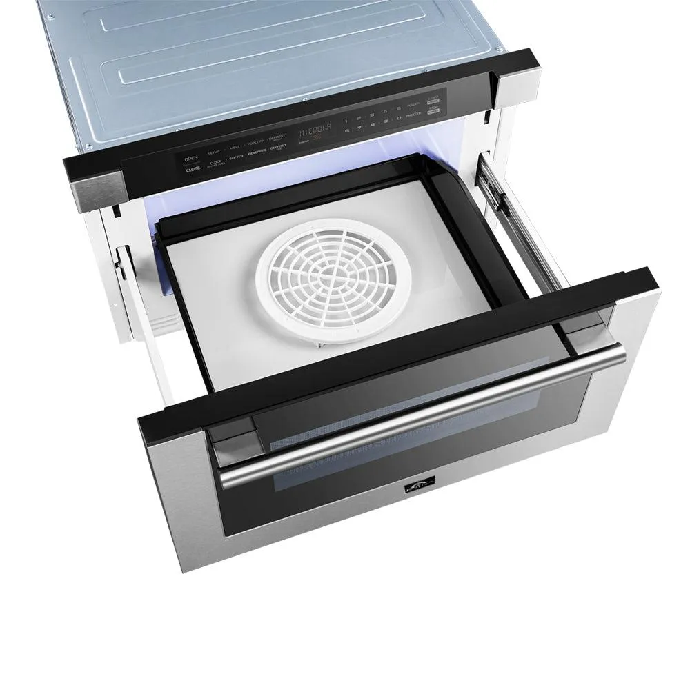 Forno 24 in. 1.2 cu. ft. Built-In Microwave Drawer in Stainless Steel (FMWDR3000-24)