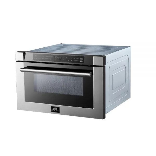 Forno 24 in. 1.2 cu. ft. Built-In Microwave Drawer in Stainless Steel (FMWDR3000-24)