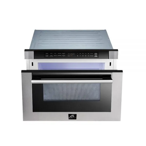 Forno 24 in. 1.2 cu. ft. Built-In Microwave Drawer in Stainless Steel (FMWDR3000-24)