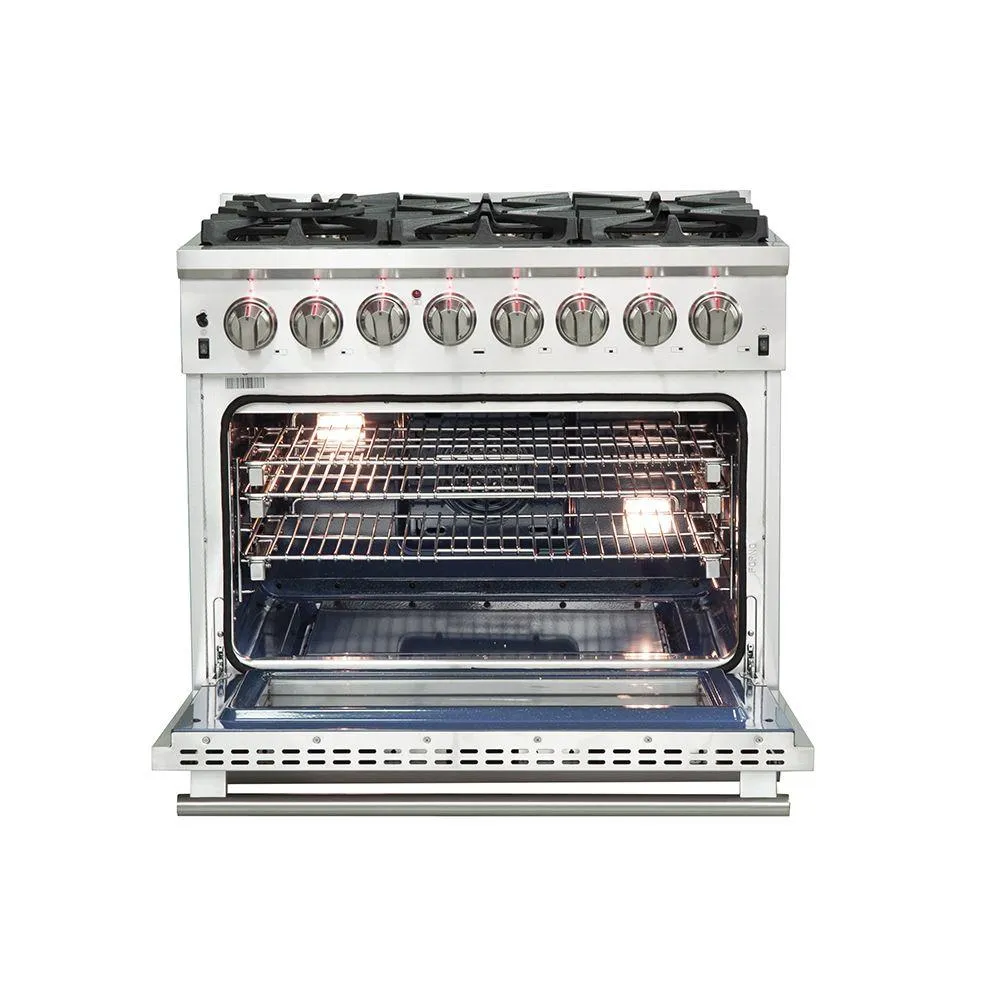 Forno FFSGS618736 Forno Capriasca 36" Freestanding Dual Fuel Range