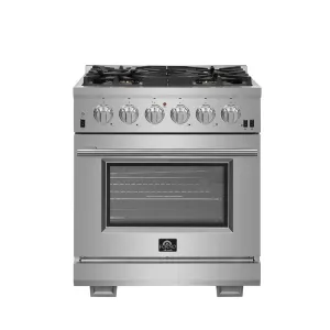 Forno FFSGS626030 Capriasca - Titanium Professional 30" Freestanding Gas Range