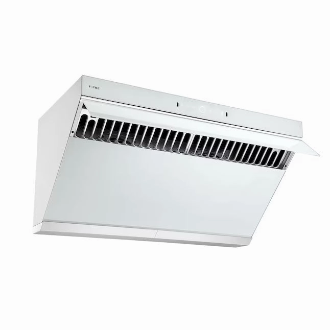 Fotile Slant Vent Series 36 in. 1000 CFM Wall Mount Range Hood with Motion and Touch Activation in White Schott Glass (JQG9006-W)