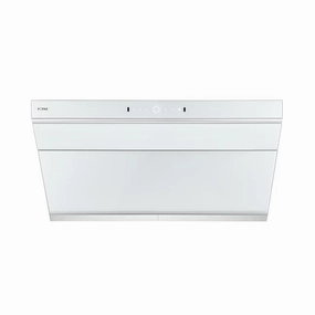 Fotile Slant Vent Series 36 in. 1000 CFM Wall Mount Range Hood with Motion and Touch Activation in White Schott Glass (JQG9006-W)
