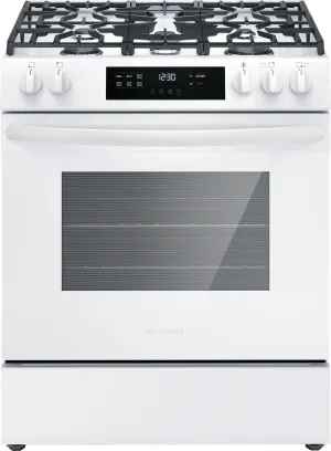 Frigidaire FCFG3062AW Frigidaire 30" Front Control Gas Range With Quick Boil
