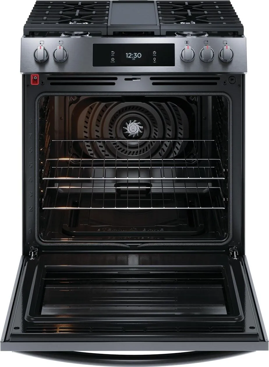 Frigidaire GCFG3060BD Frigidaire Gallery 30" Front Control Gas Range With Total Convection