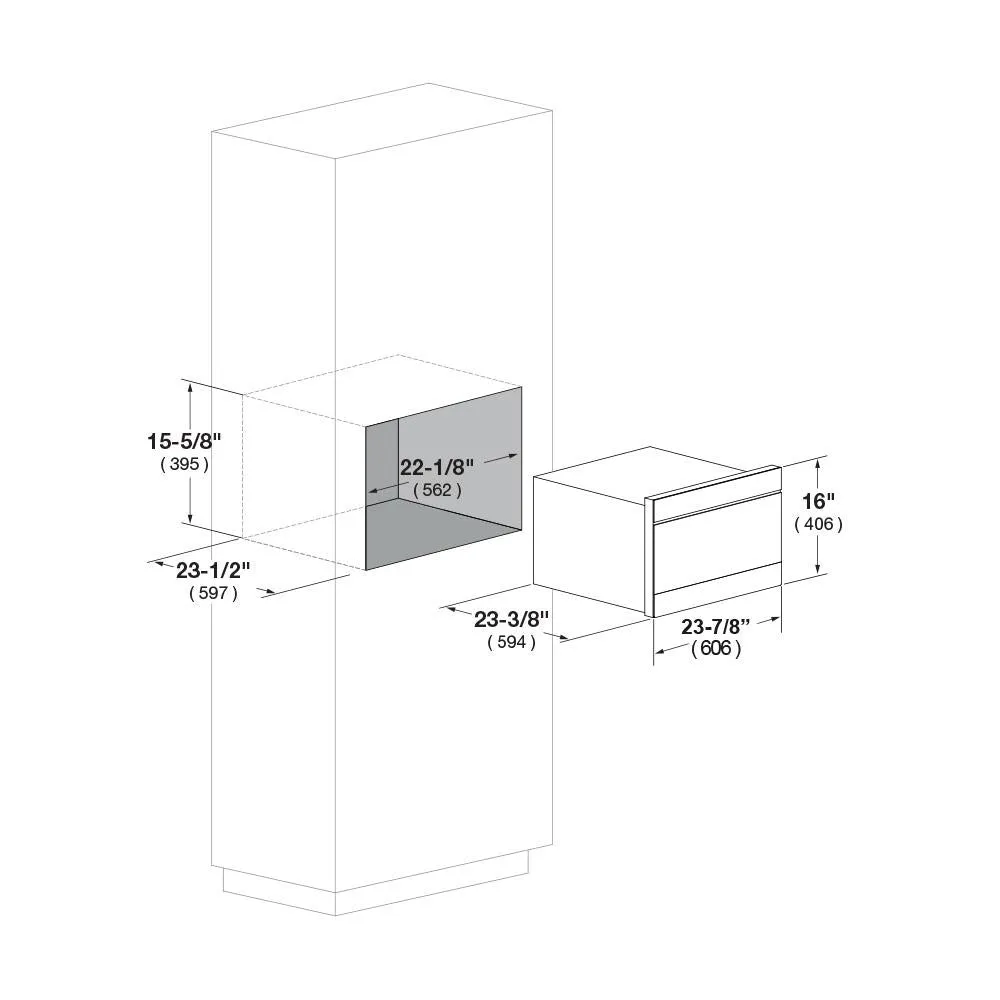 Fulgor Milano 24 in. 700 Series Built-In Microwave Drawer (F7DMW24S2)