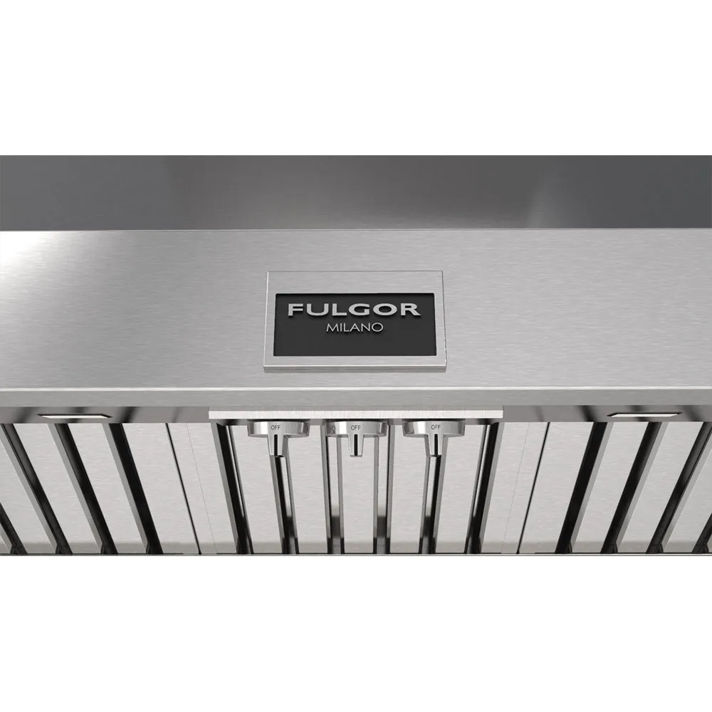 Fulgor Milano 48 in. 1000 CFM Professional Wall Mount Range Hood in Stainless Steel (F6PC48DS1)