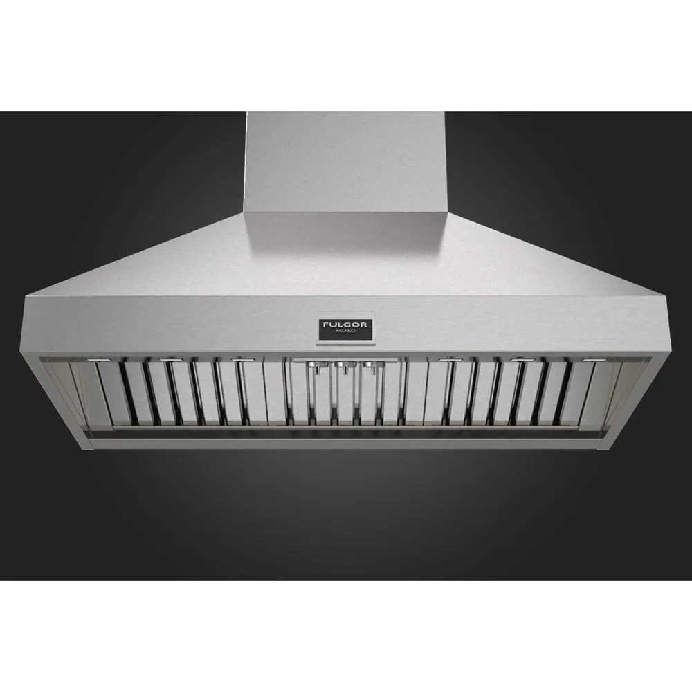 Fulgor Milano 48 in. 1000 CFM Professional Wall Mount Range Hood in Stainless Steel (F6PC48DS1)