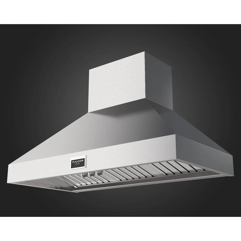 Fulgor Milano 48 in. 1000 CFM Professional Wall Mount Range Hood in Stainless Steel (F6PC48DS1)
