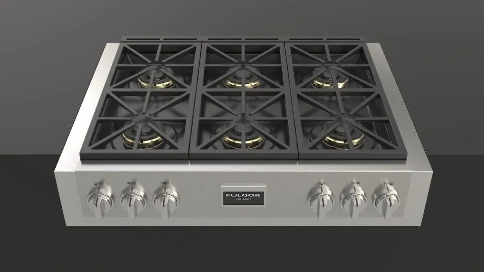 Fulgor Milano F6GRT366S1 36" Pro Gas Range Top
