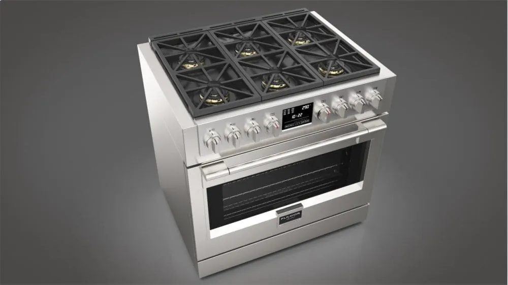 Fulgor Milano F6PDF366S1 36" Dual Fuel Pro Range