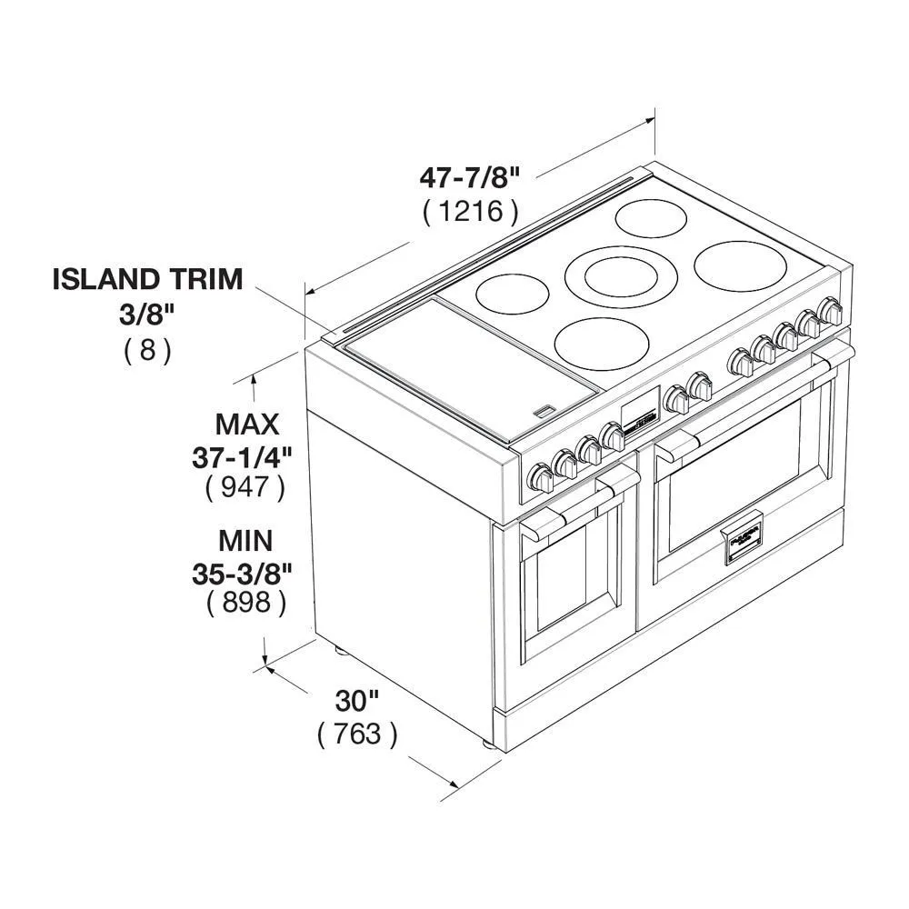 Fulgor Milano F6PIR485GS1 Sofia 48 Pro Induction Range With Griddle