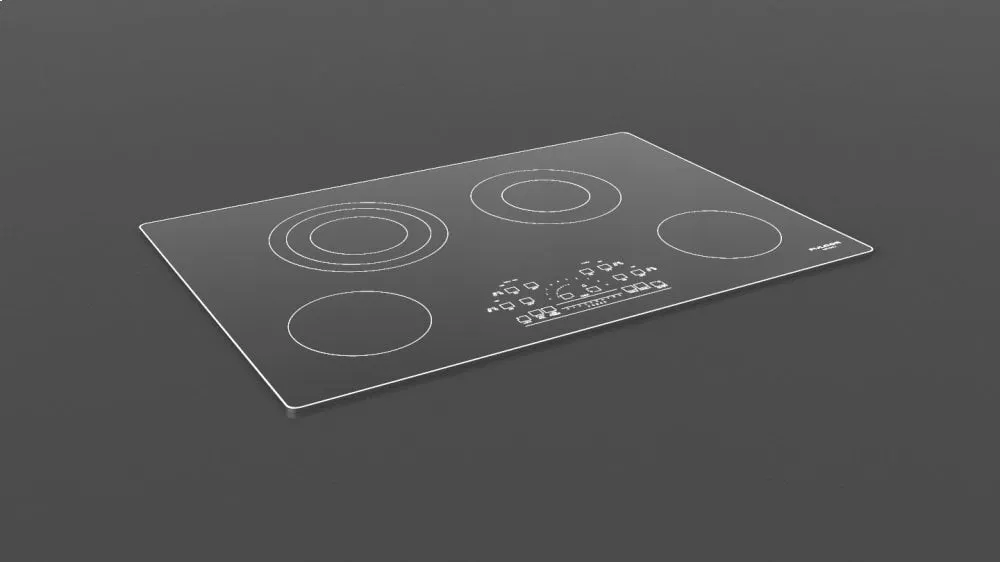 Fulgor Milano F6RT30S2 30" Radiant Cooktop With Brushed Aluminum Trim - Black Glass