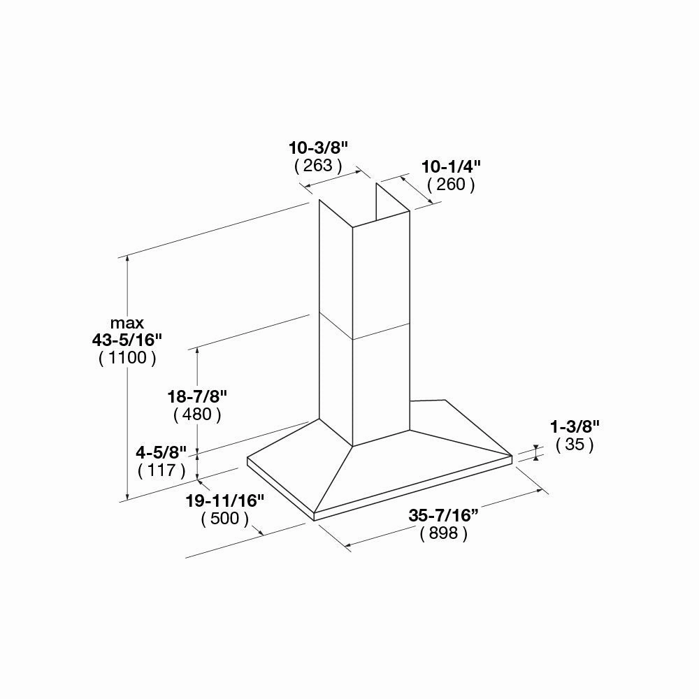 Fulgor Milano 36 in. 600 CFM Wall Mount Range Hood in Stainless Steel (F4CW36S1)