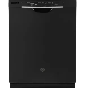 Ge Appliances GDF530PGMBB Ge Front Control With Plastic Interior Dishwasher With Sanitize Cycle & Dry Boost