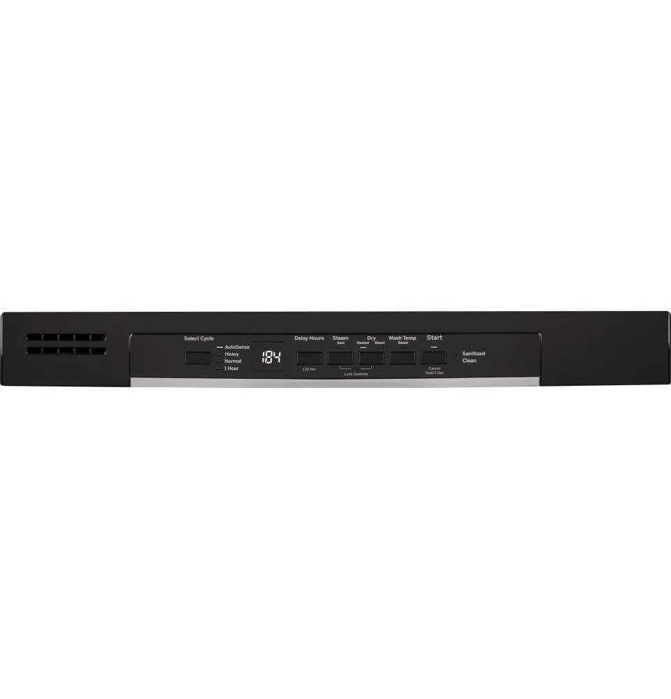 Ge Appliances GDF530PGMBB Ge Front Control With Plastic Interior Dishwasher With Sanitize Cycle & Dry Boost