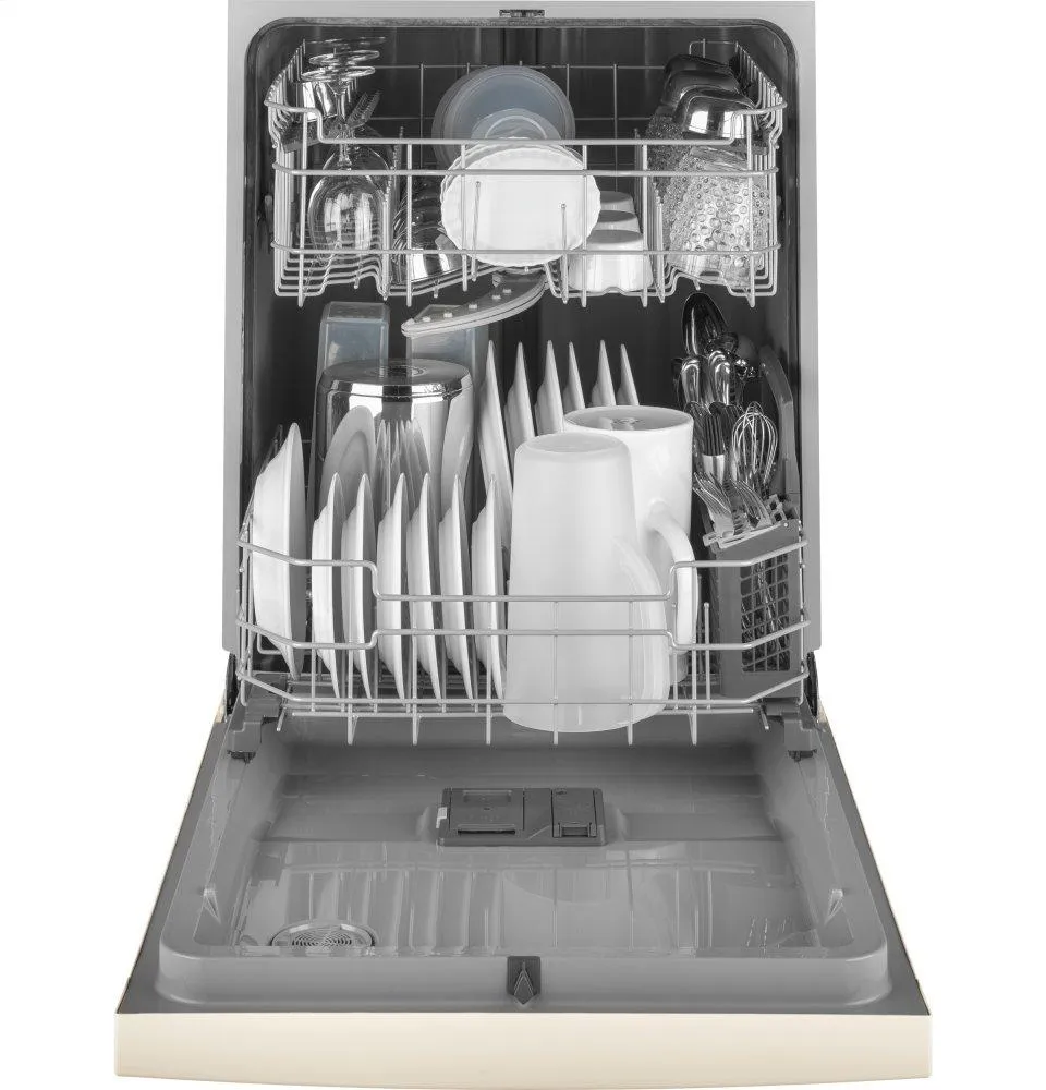 Ge Appliances GDF530PGMCC Ge Front Control With Plastic Interior Dishwasher With Sanitize Cycle & Dry Boost