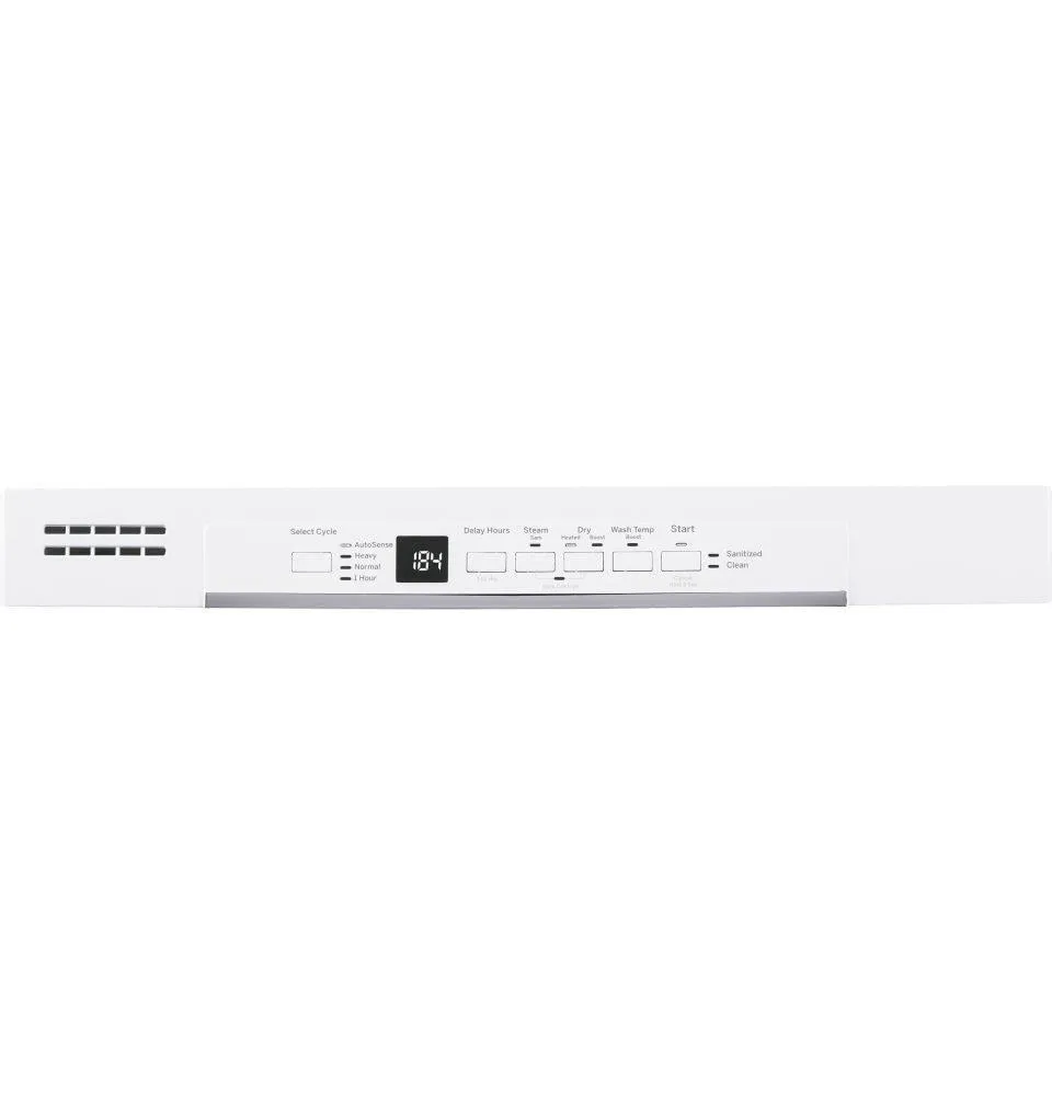 Ge Appliances GDF530PGMWW Ge Front Control With Plastic Interior Dishwasher With Sanitize Cycle & Dry Boost