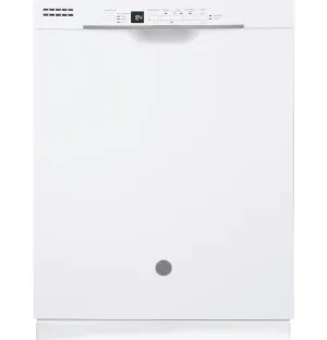 Ge Appliances GDF530PGMWW Ge Front Control With Plastic Interior Dishwasher With Sanitize Cycle & Dry Boost