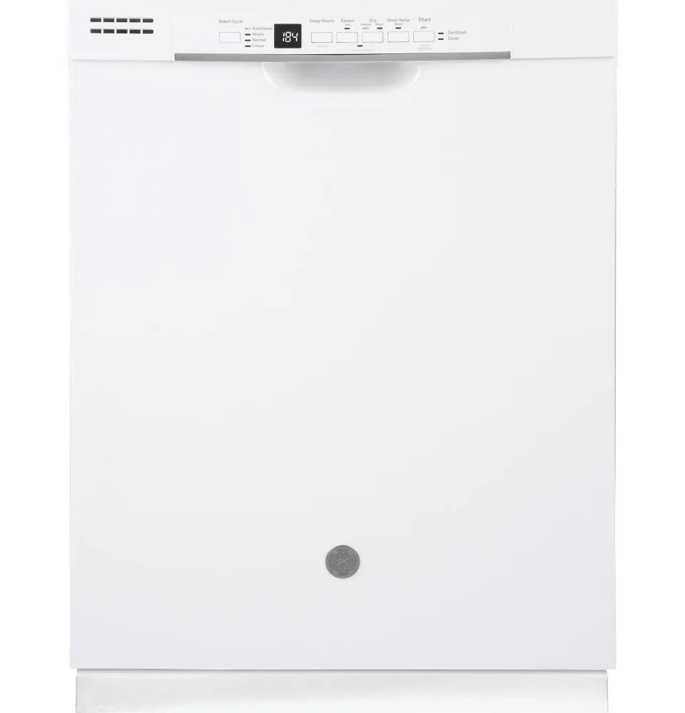 Ge Appliances GDF530PGMWW Ge Front Control With Plastic Interior Dishwasher With Sanitize Cycle & Dry Boost