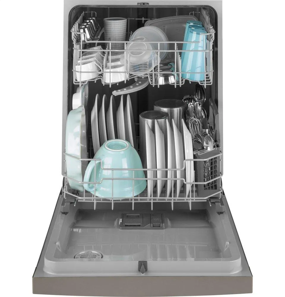 Ge Appliances GDF530PMMES Ge Front Control With Plastic Interior Dishwasher With Sanitize Cycle & Dry Boost