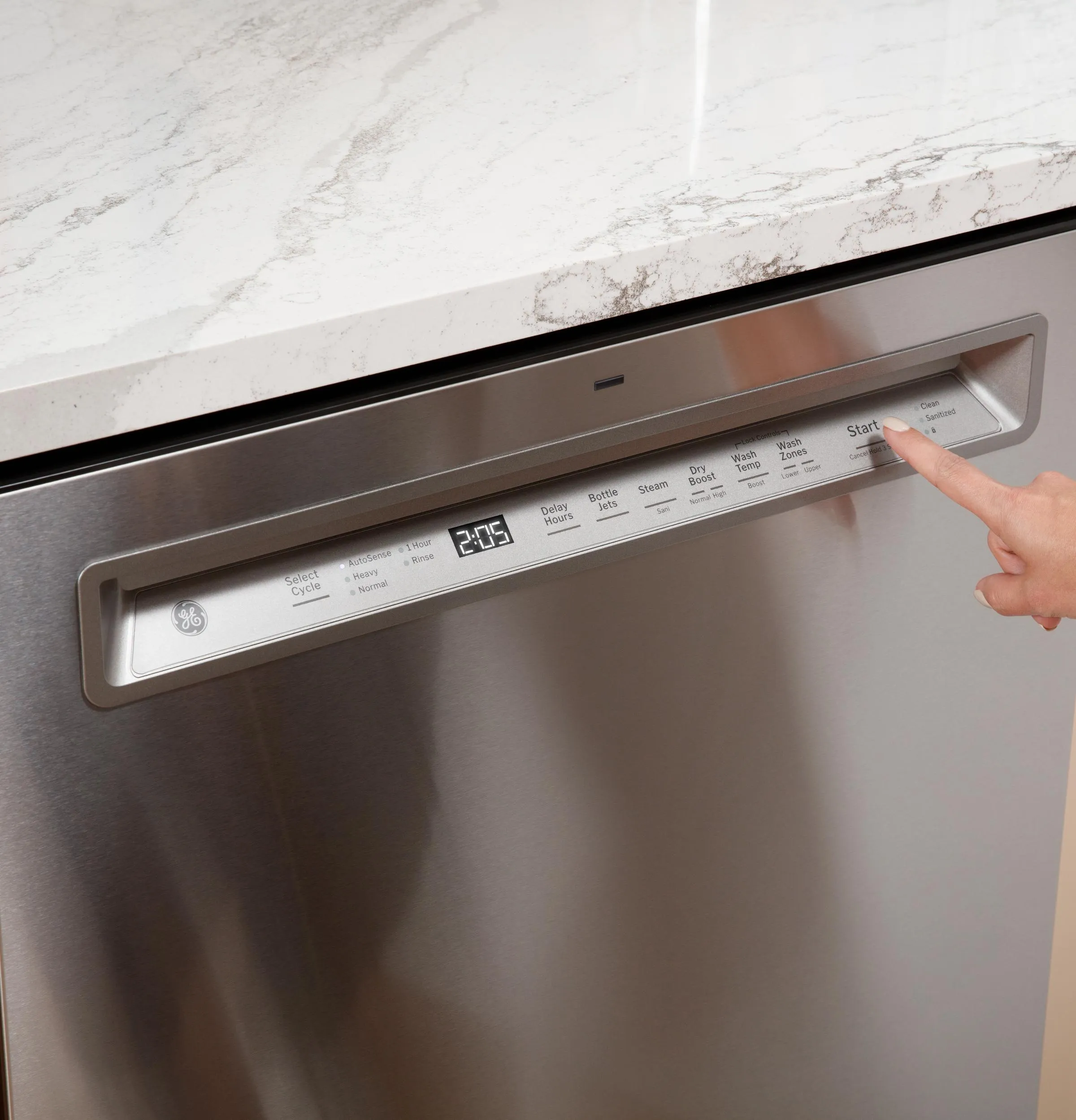 Ge Appliances GDF650SYVFS Ge Front Control With Stainless Steel Interior Dishwasher With Sanitize Cycle