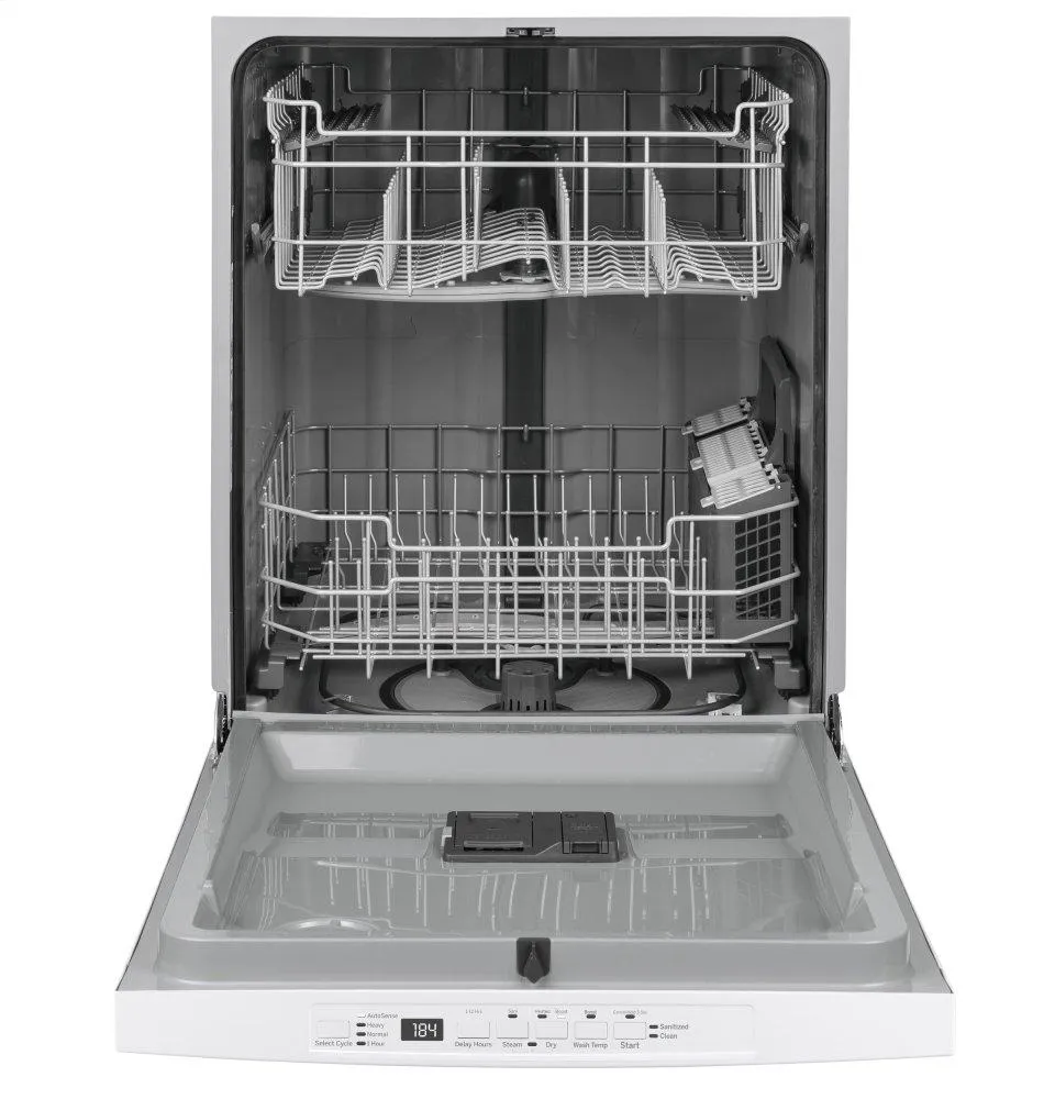 Ge Appliances GDT530PGPWW Ge Top Control With Plastic Interior Dishwasher With Sanitize Cycle & Dry Boost
