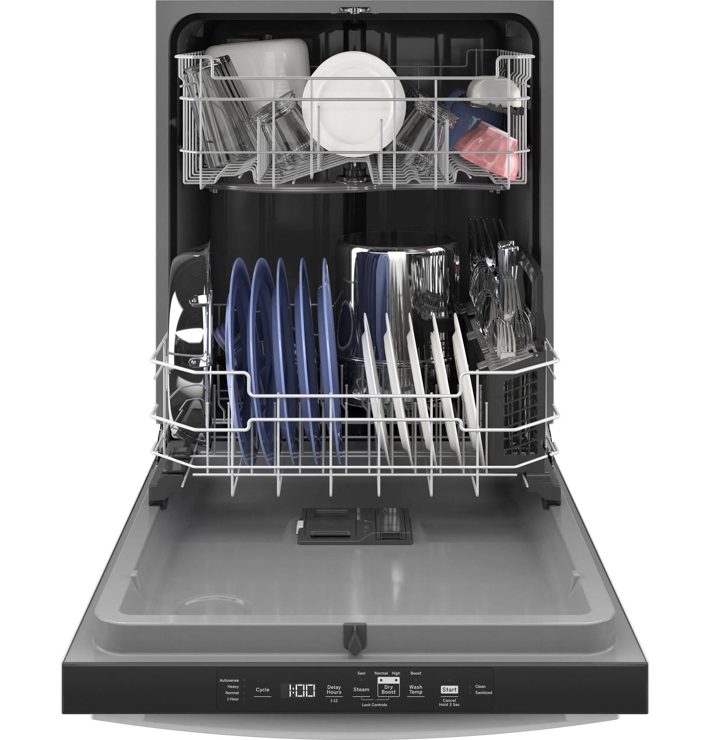 Ge Appliances GDT550PGRWW Ge Top Control With Plastic Interior Dishwasher With Sanitize Cycle & Dry Boost