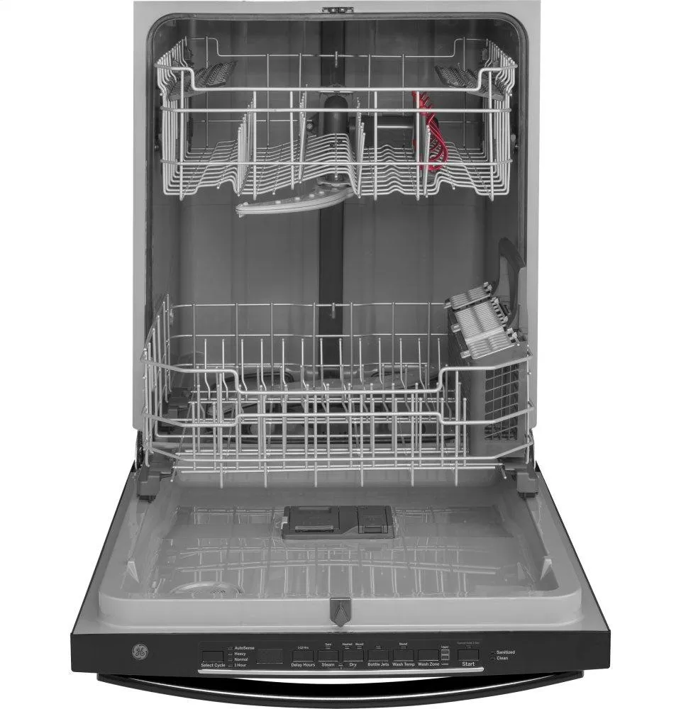 Ge Appliances GDT605PGMBB Ge Top Control With Plastic Interior Dishwasher With Sanitize Cycle & Dry Boost