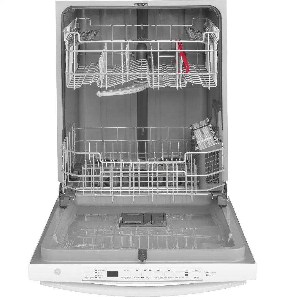 Ge Appliances GDT605PGMWW Ge Top Control With Plastic Interior Dishwasher With Sanitize Cycle & Dry Boost