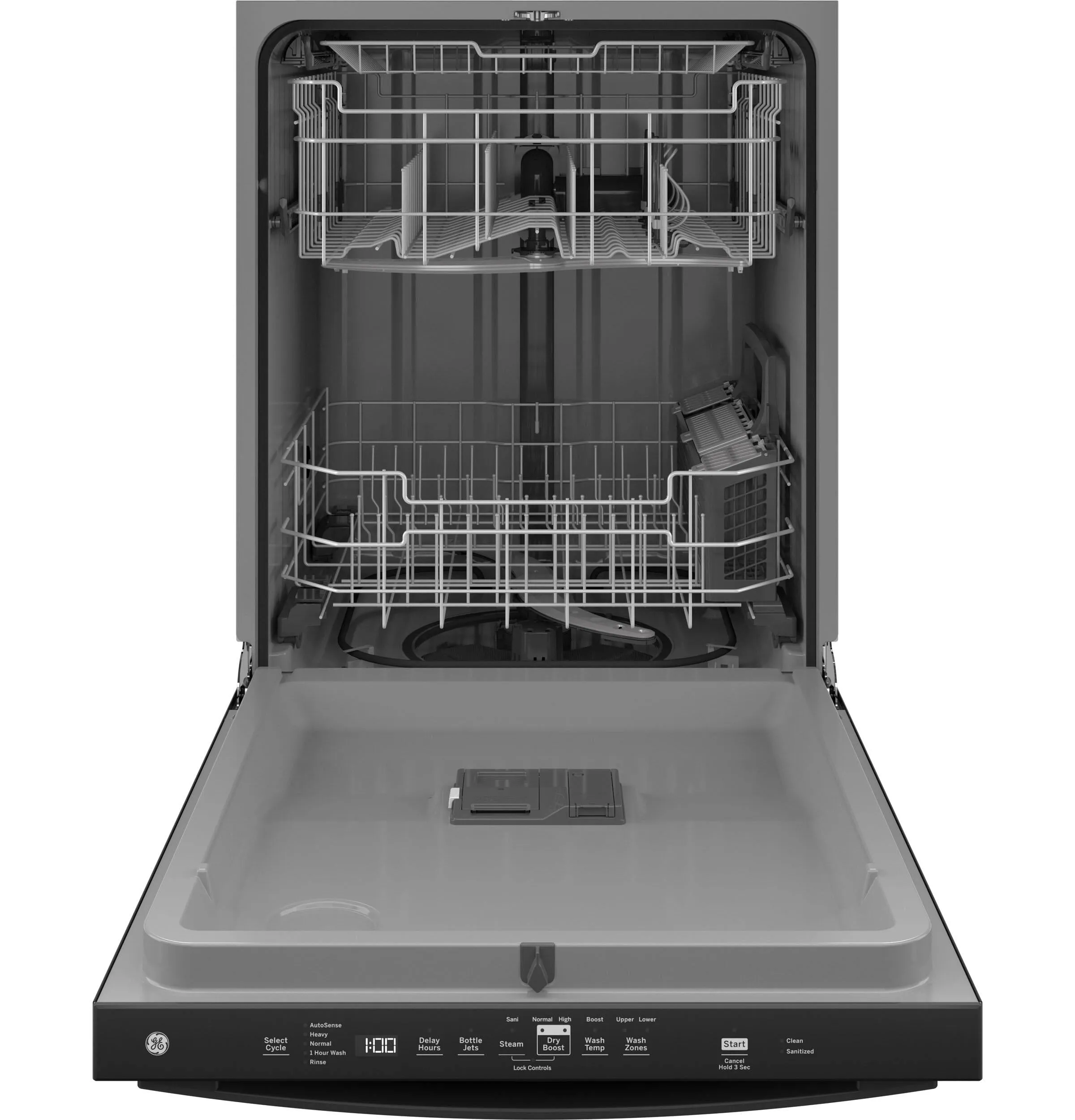 Ge Appliances GDT630PGRBB Ge Top Control With Plastic Interior Dishwasher With Sanitize Cycle & Dry Boost