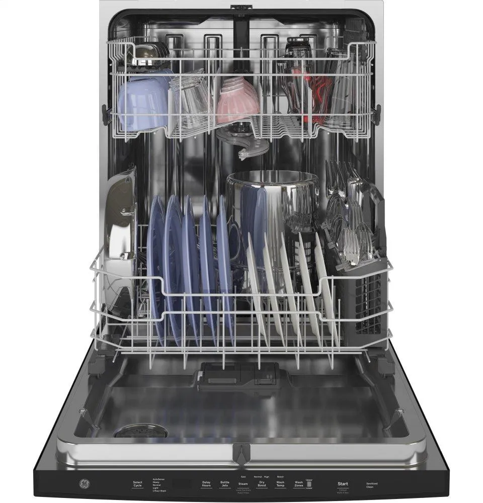 Ge Appliances GDT645SGNBB Ge Top Control With Stainless Steel Interior Dishwasher With Sanitize Cycle & Dry Boost With Fan Assist