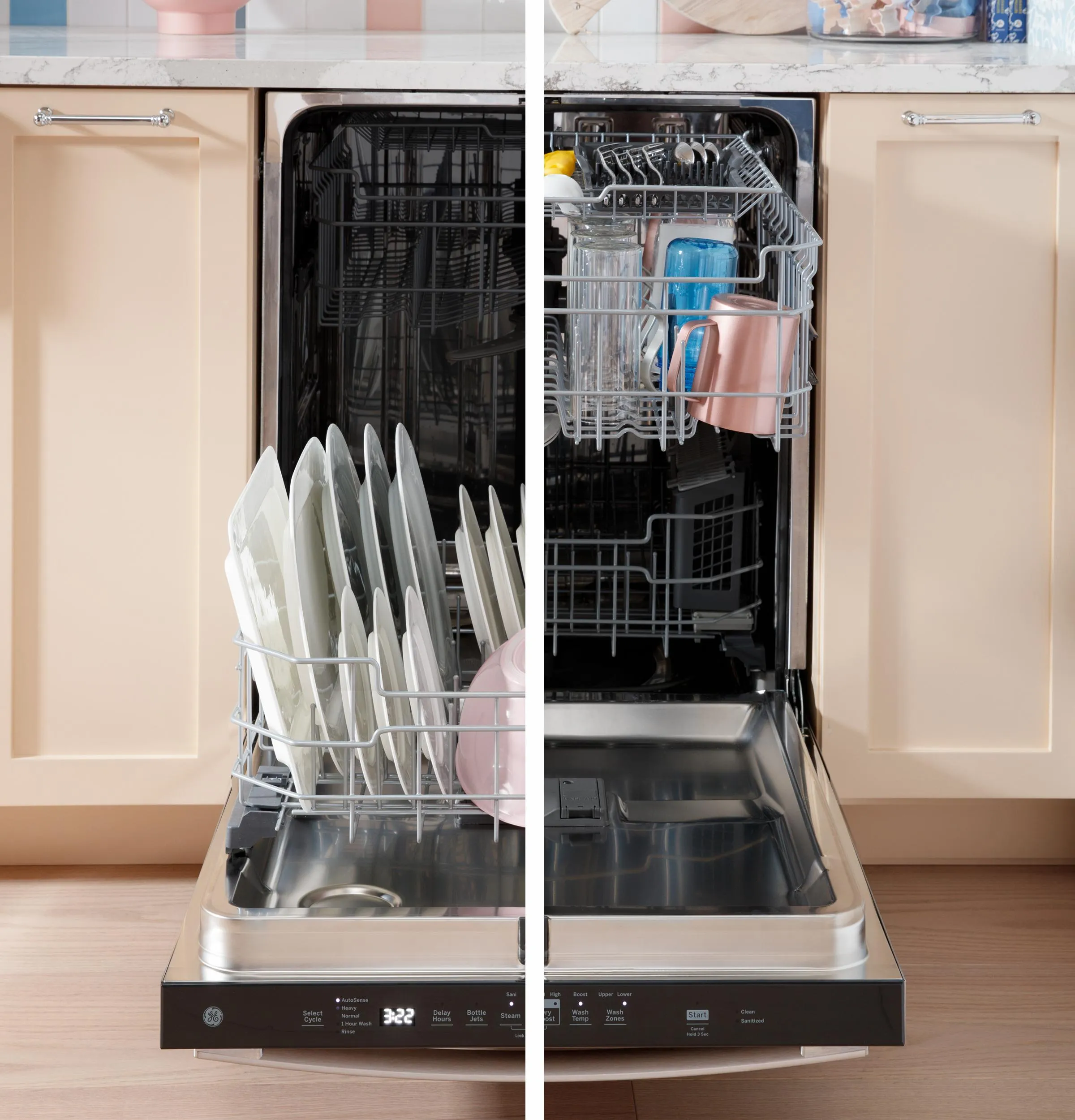 Ge Appliances GDT650SMVES Ge Fingerprint Resistant Top Control With Stainless Steel Interior Dishwasher With Sanitize Cycle