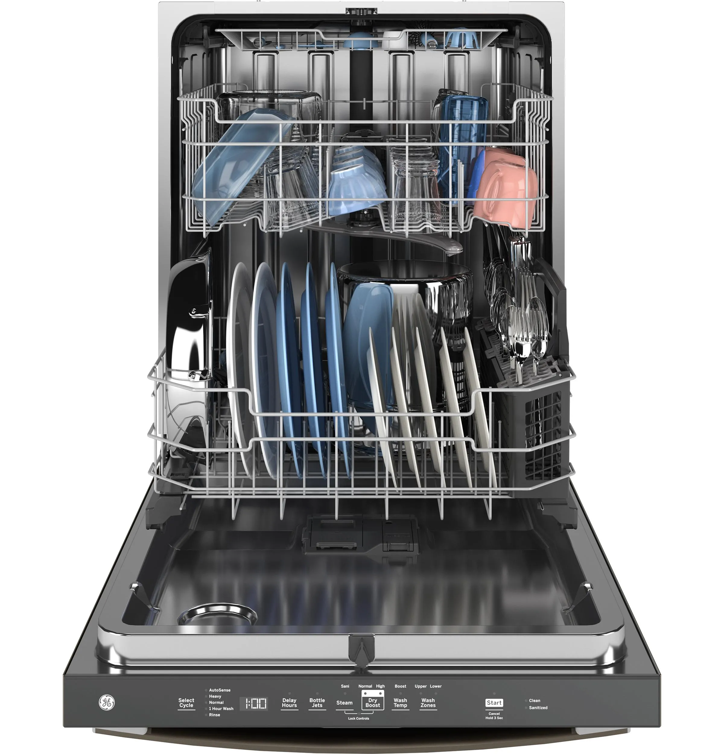 Ge Appliances GDT650SMVES Ge Fingerprint Resistant Top Control With Stainless Steel Interior Dishwasher With Sanitize Cycle