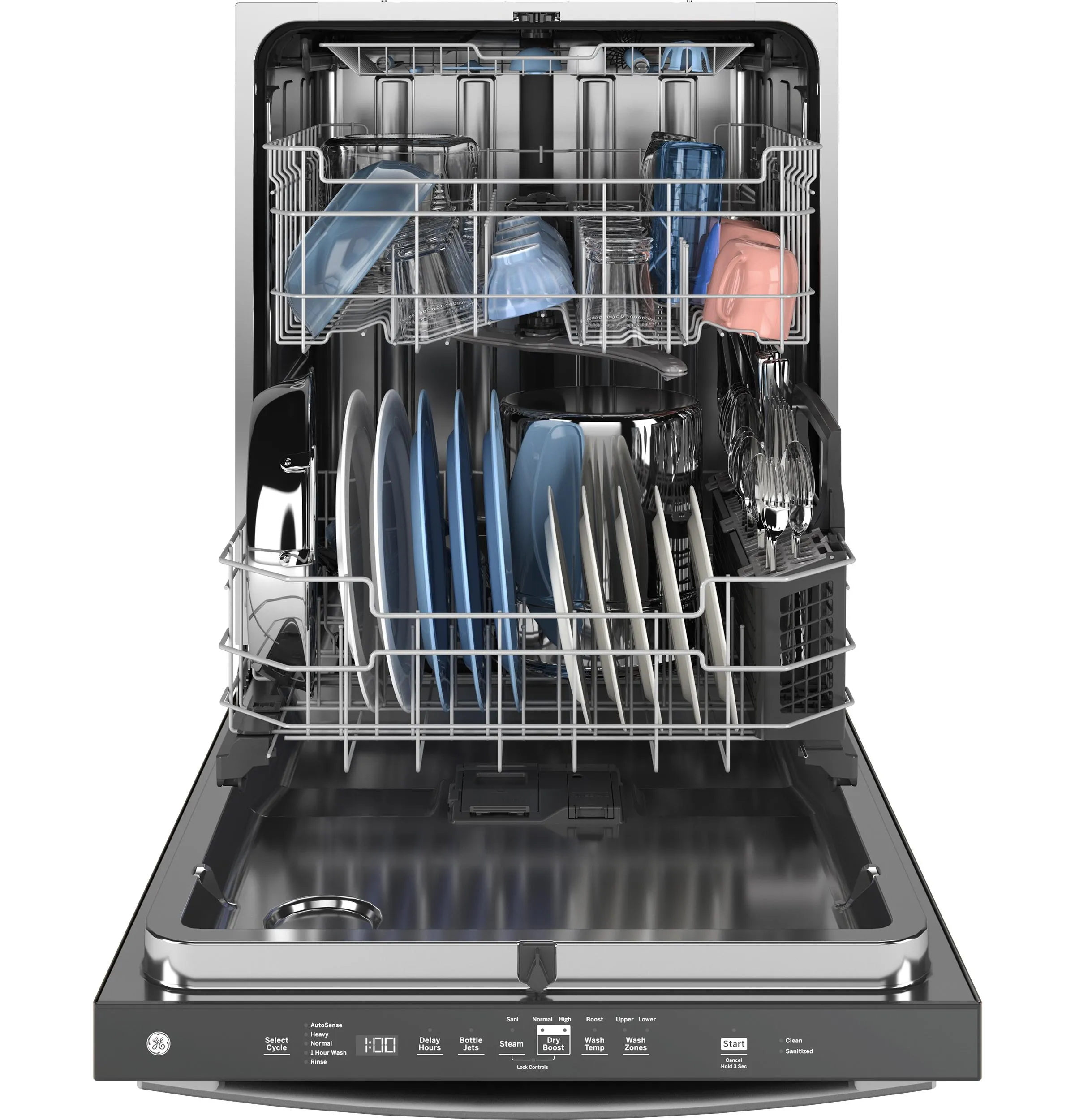 Ge Appliances GDT650SYVFS Ge Fingerprint Resistant Top Control With Stainless Steel Interior Dishwasher With Sanitize Cycle