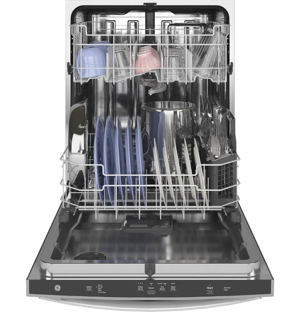 Ge Appliances GDT665SMNES Ge Top Control With Stainless Steel Interior Dishwasher With Sanitize Cycle & Dry Boost With Fan Assist