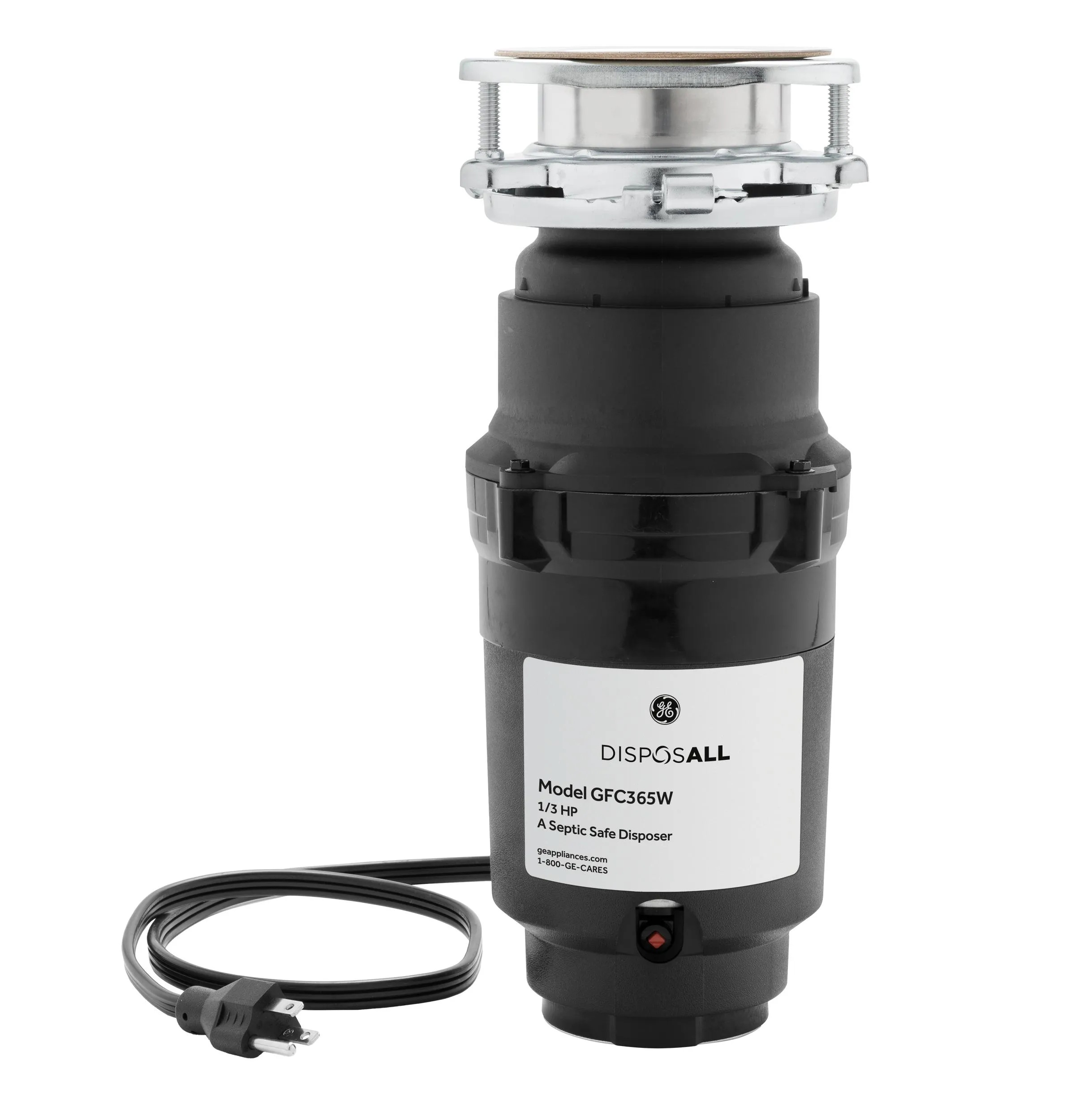 Ge Appliances GFC365W Ge Disposall 1/3 Hp Continuous Feed Garbage Disposer - Corded