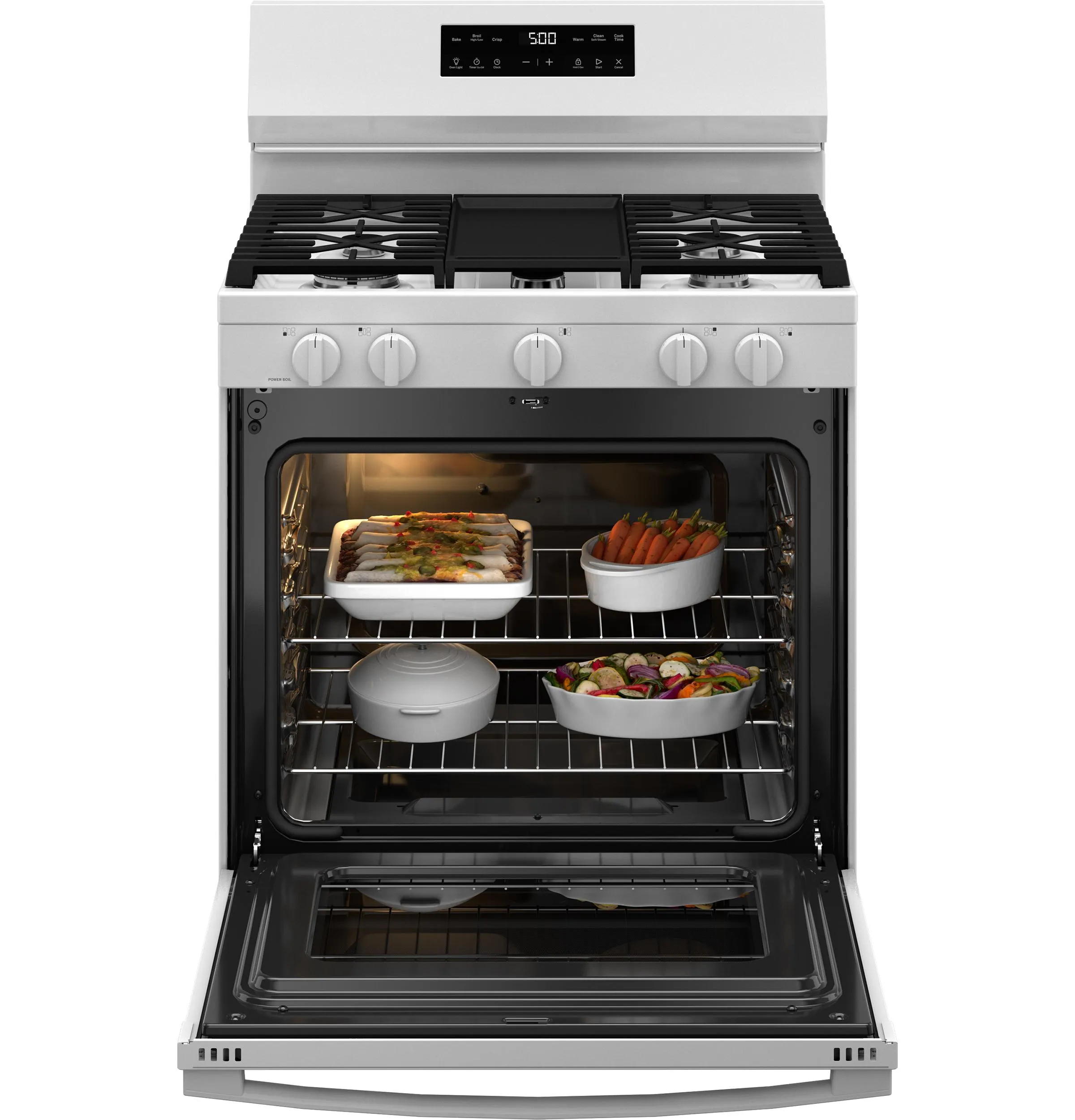 Ge Appliances GGF500PVWW Ge 30" Free-Standing Gas Range With Crisp Mode