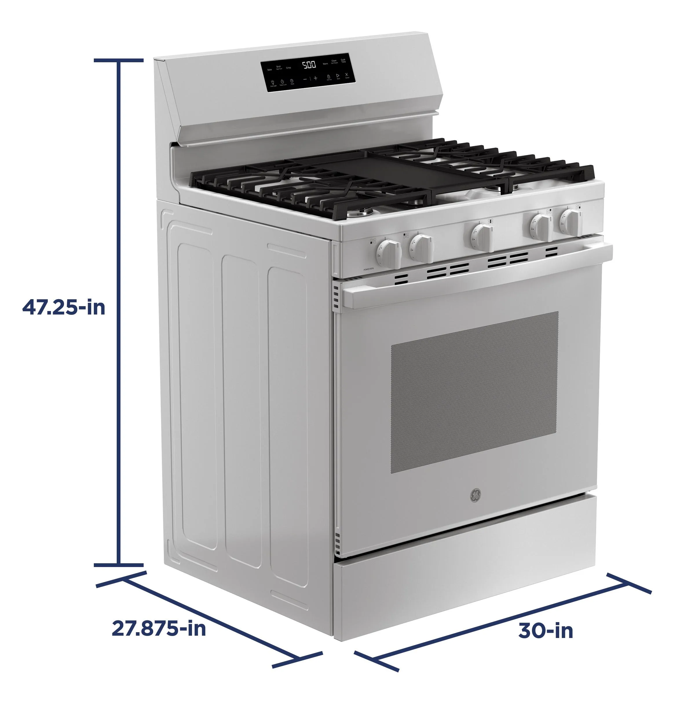 Ge Appliances GGF500PVWW Ge 30" Free-Standing Gas Range With Crisp Mode