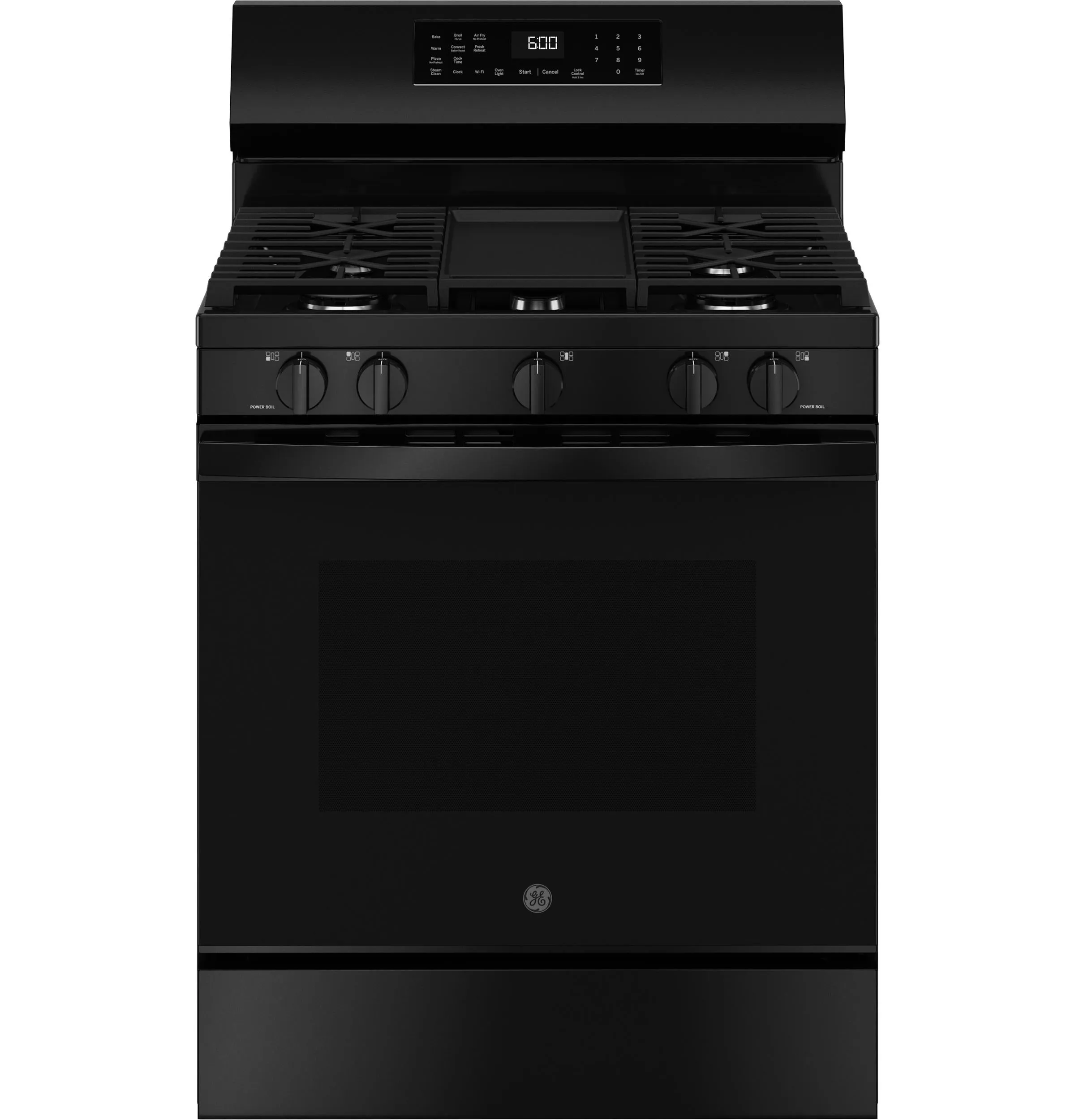 Ge Appliances GGF600AVBB Ge 30" Free-Standing Gas Convection Range With No Preheat Air Fry And Easywash&#8482; Oven Tray