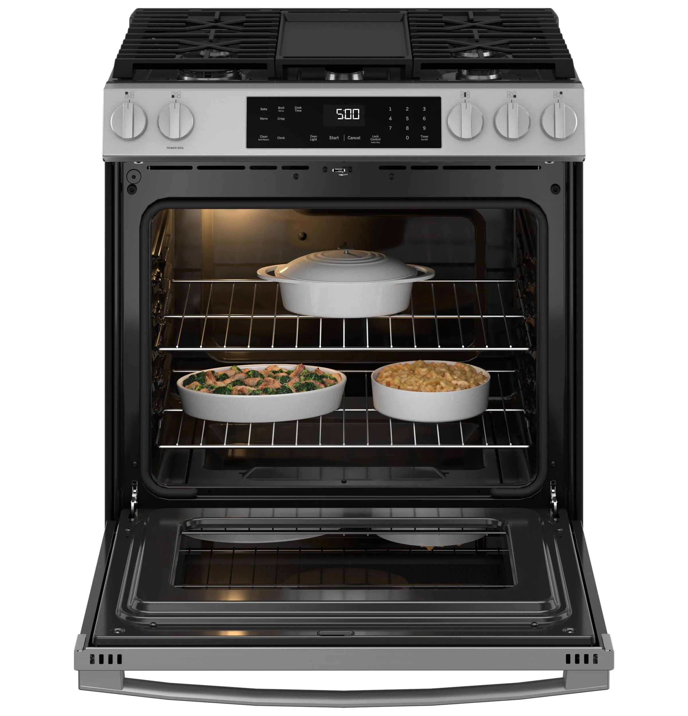 Ge Appliances GGS500PVSS Ge 30" Slide-In Front-Control Gas Range With Crisp Mode
