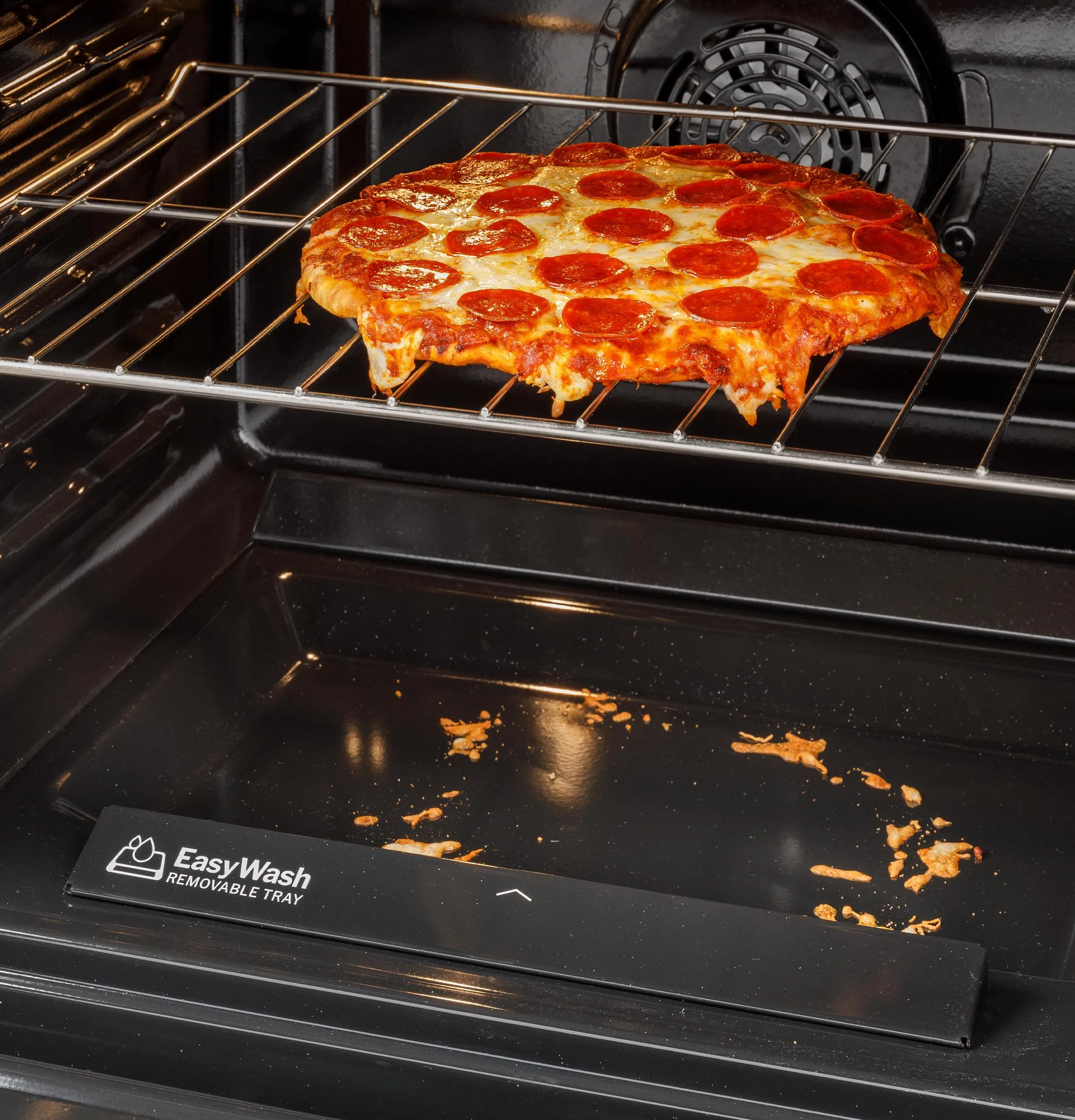 Ge Appliances GGS600AVWW Ge 30" Slide-In Front-Control Convection Gas Range With No Preheat Air Fry And Easywash&#8482; Oven Tray