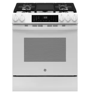 Ge Appliances GGS600AVWW Ge 30" Slide-In Front-Control Convection Gas Range With No Preheat Air Fry And Easywash&#8482; Oven Tray